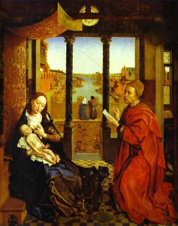 Rogier van der Weyden a Portrait of the Virgin Mary, known as St. Luke Madonna oil painting picture